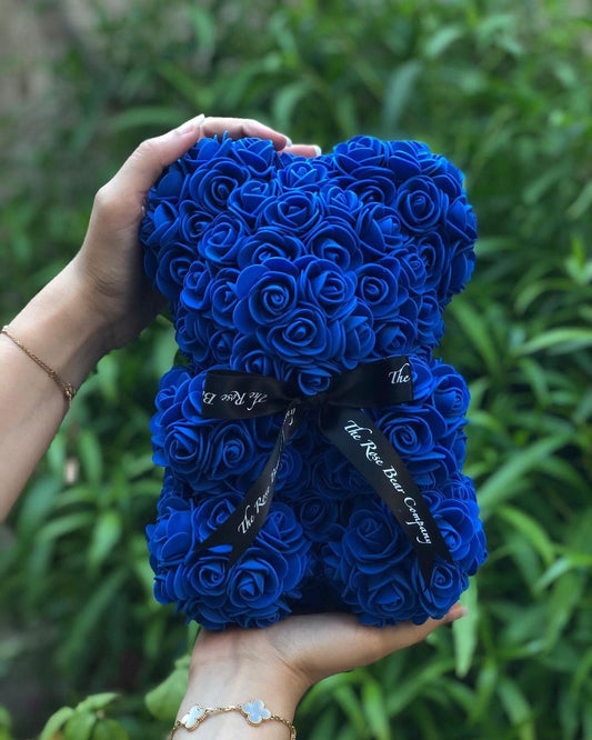 Royal Blue Rosebear 25cm