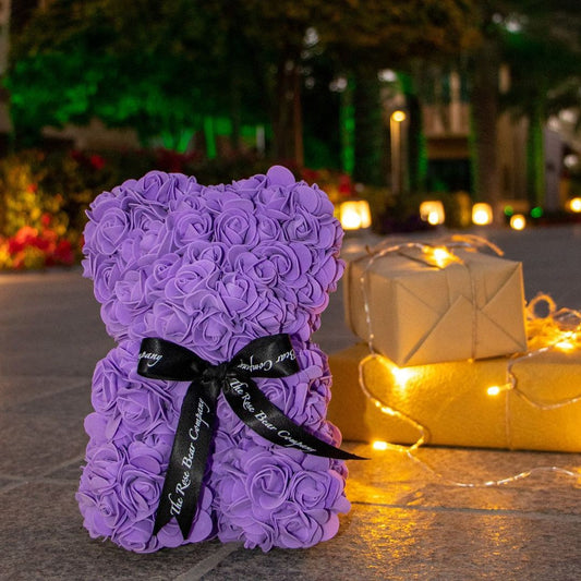 Purple Rosebear 25cm