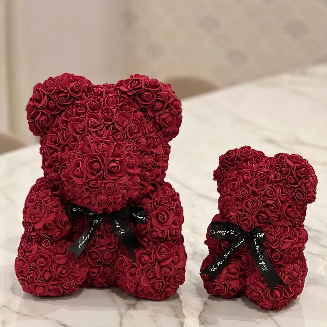 Large Maroon Rosebear 40cm