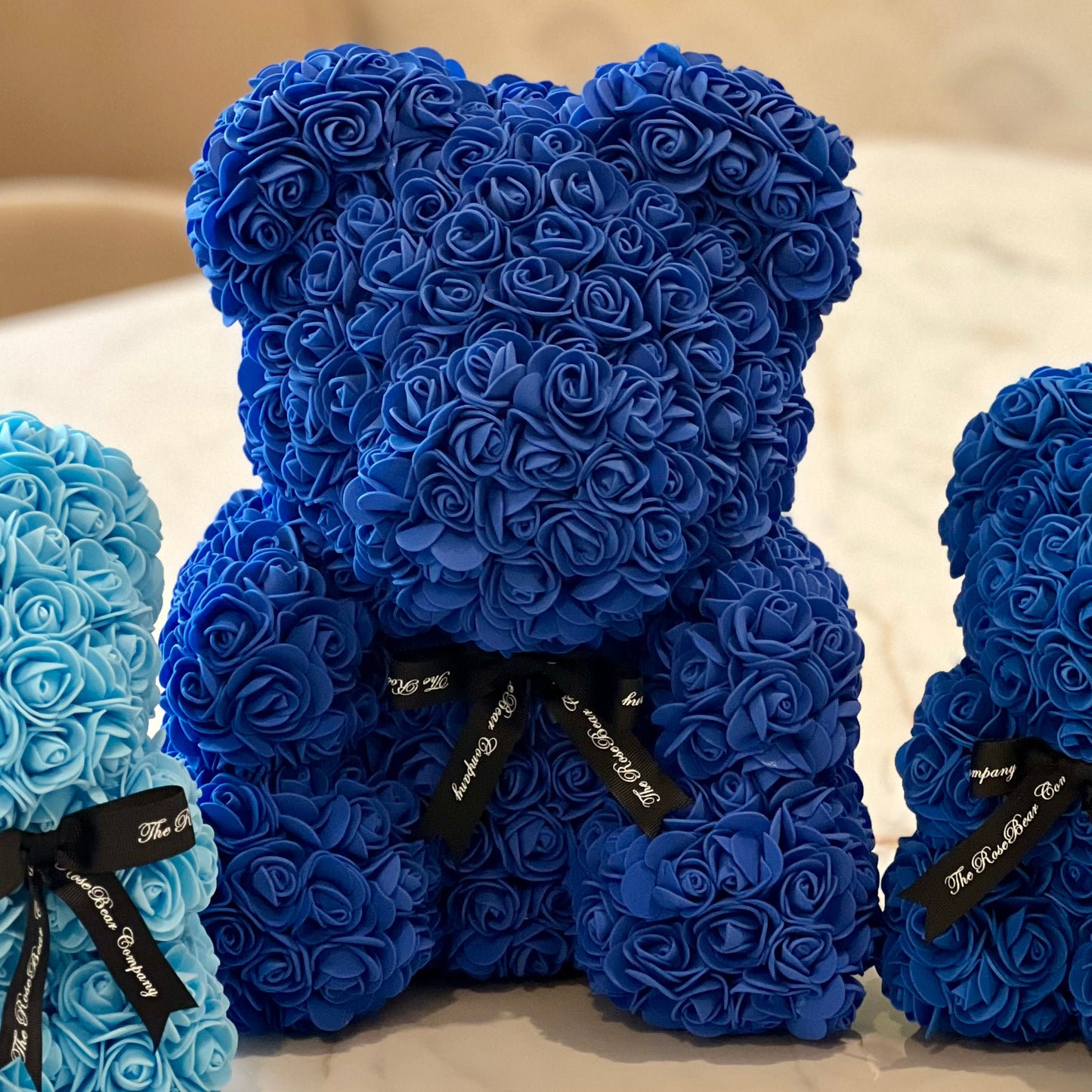 Large Blue Rosebear 40cm